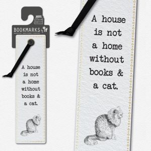Literary Bookmarks - Books & a Cat