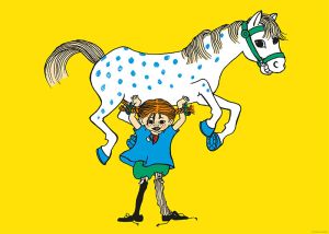 Pippi med häst affisch