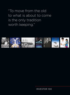Investor 100 years - "To move from the old to what is about to come is the only tradition worth keeping"
