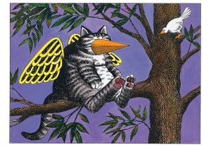 Cat Wearing Bird Disguise Notecard
