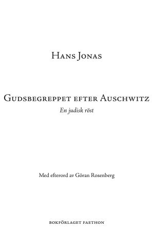 Gudsbegreppet efter Auschwitz : En judisk röst