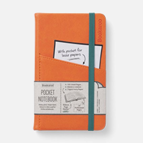 Bookaroo POCKET Notebook (A6) JOURNAL - ORANGE