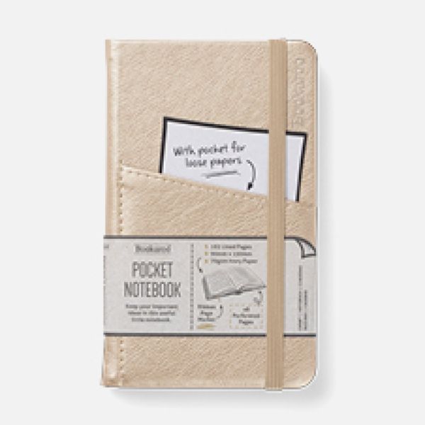 Bookaroo POCKET Notebook (A6) JOURNAL - GOLD