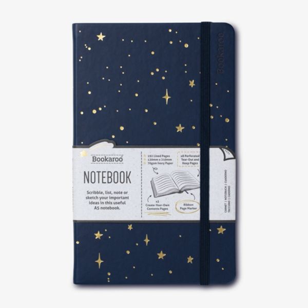 Bookaroo Notebook (A5) Journal - Moon & Stars