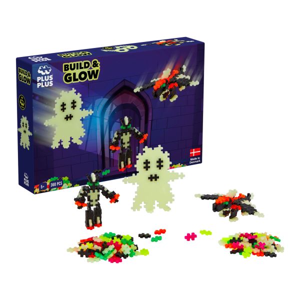 Plus-Plus Build and Glow - Glow in the Dark / 360 bitar