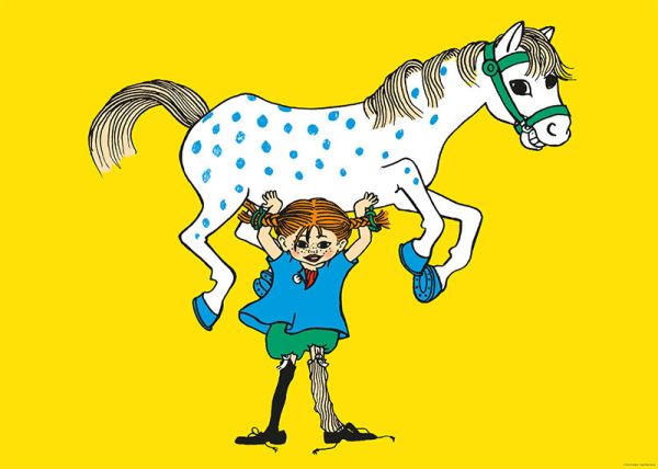 Pippi med häst affisch