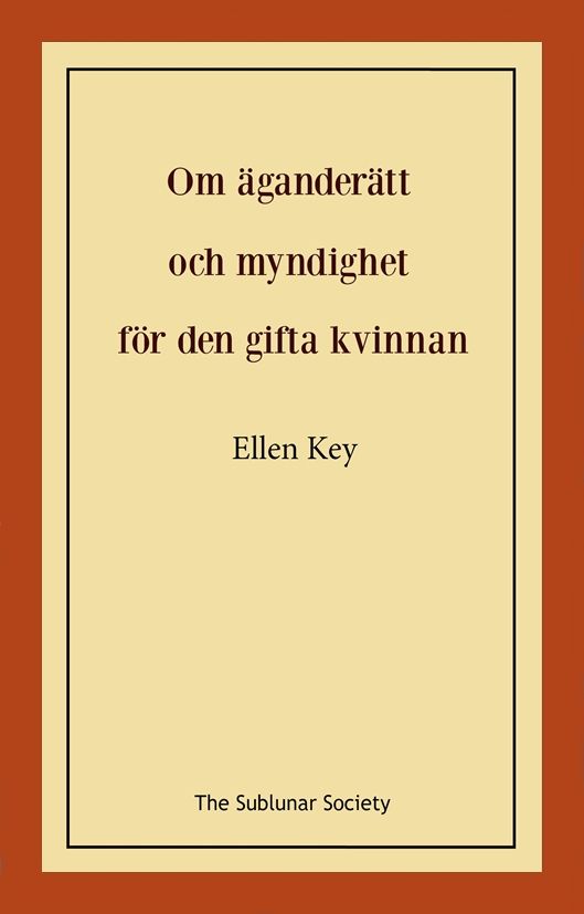 Om äganderätt och myndighet för den gifta kvinnan