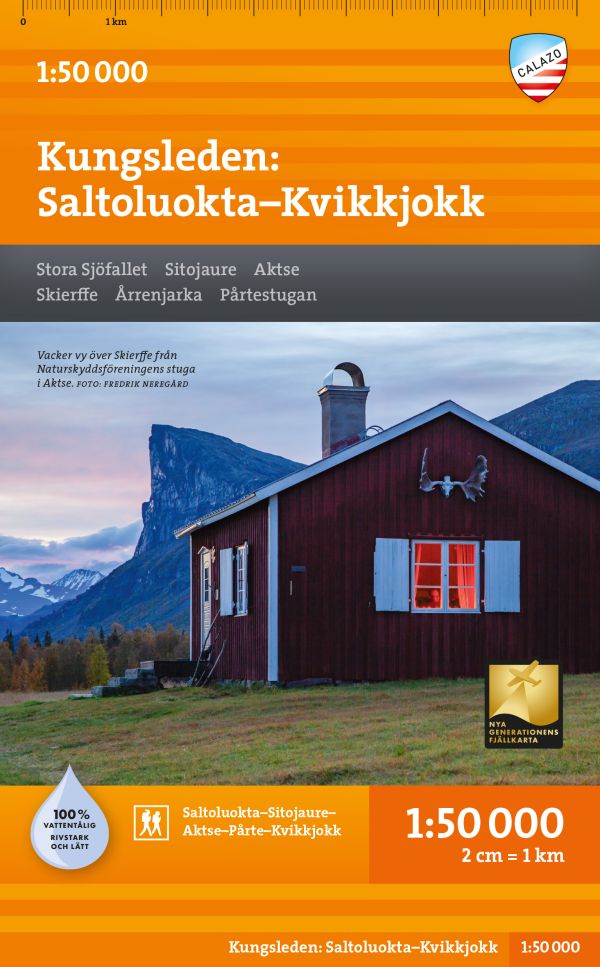 Kungsleden: Saltoluokta - Kvikkjokk 1:50.000