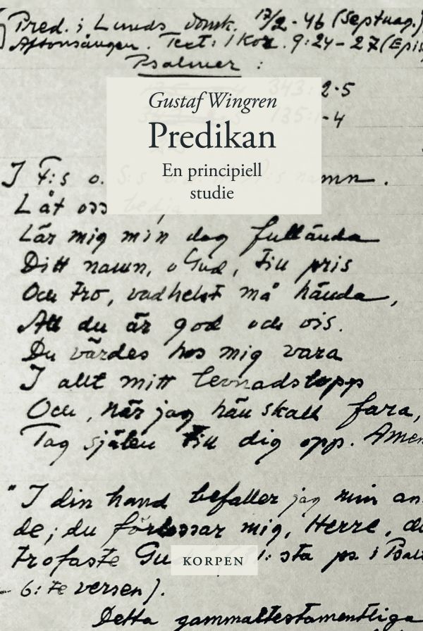 Predikan : en principiell studie